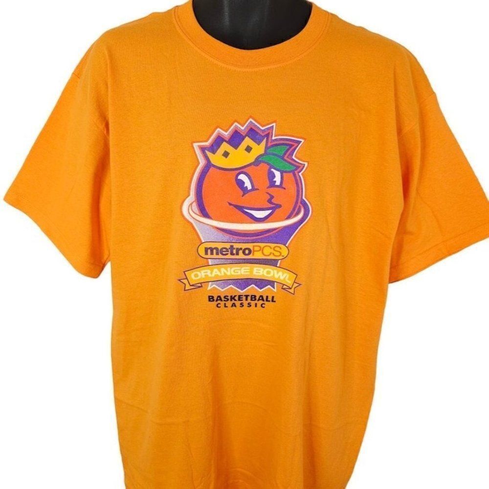 2004 Orange Bowl T Shirt Mens Size Large Vintage Y2K Xavier Musketeers Miami